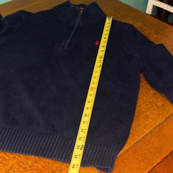 Ralph Lauren Men's Dark Blue 1/4 Zip-Up Sweater.  Large.  Great condition. - Picture 6 of 7